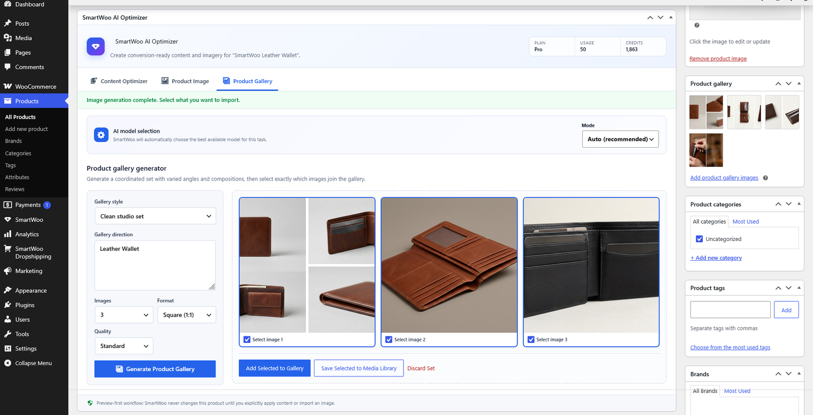 SmartWoo Product Gallery generator