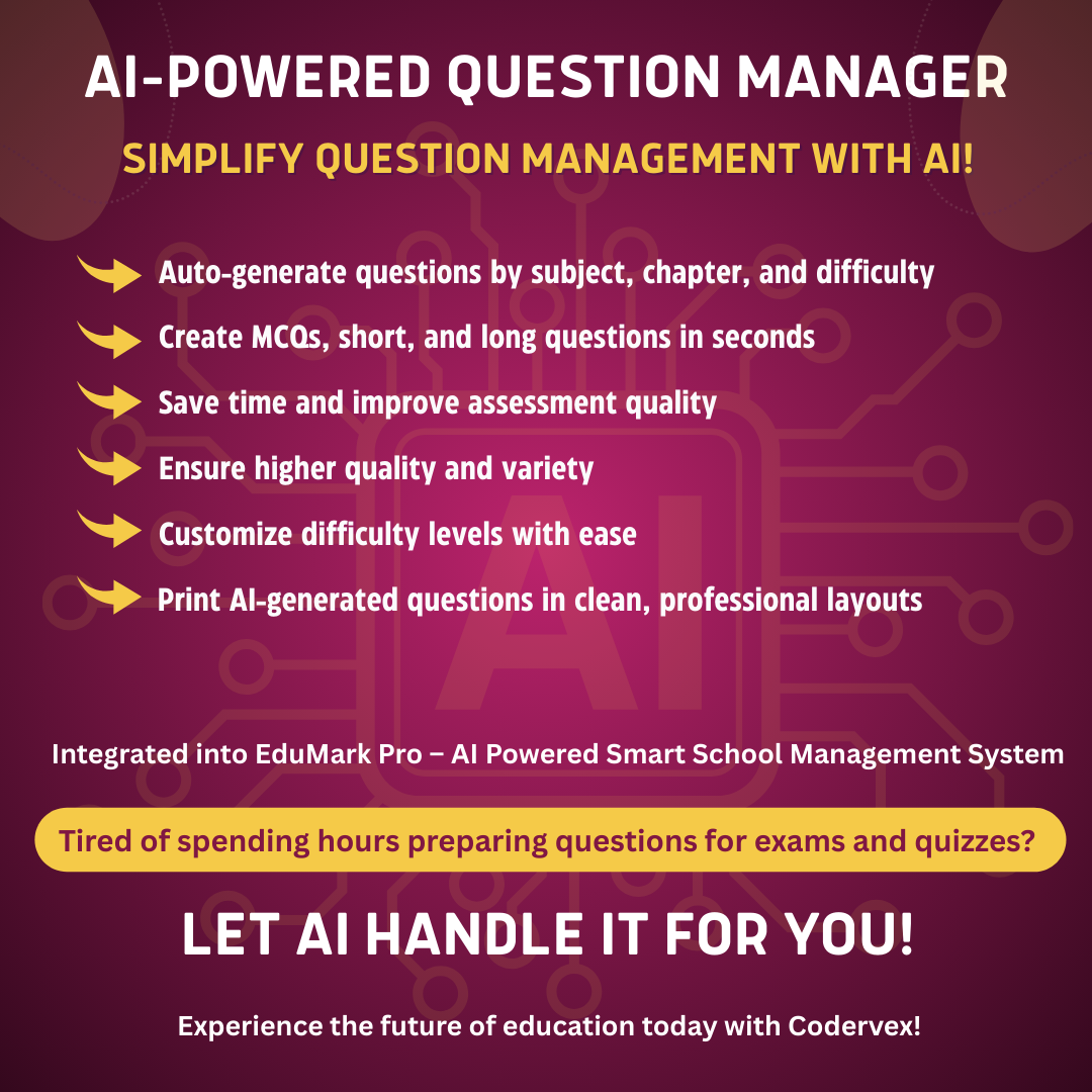 EduMark – Smart School Management System | AI-Powered Exam & Result Automation