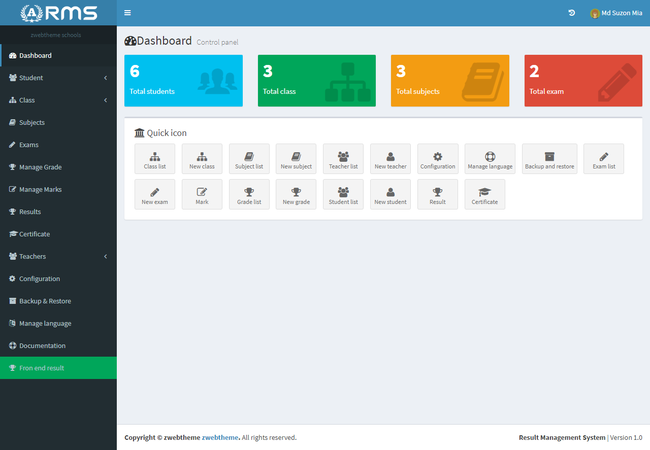 RMS - Dashboard